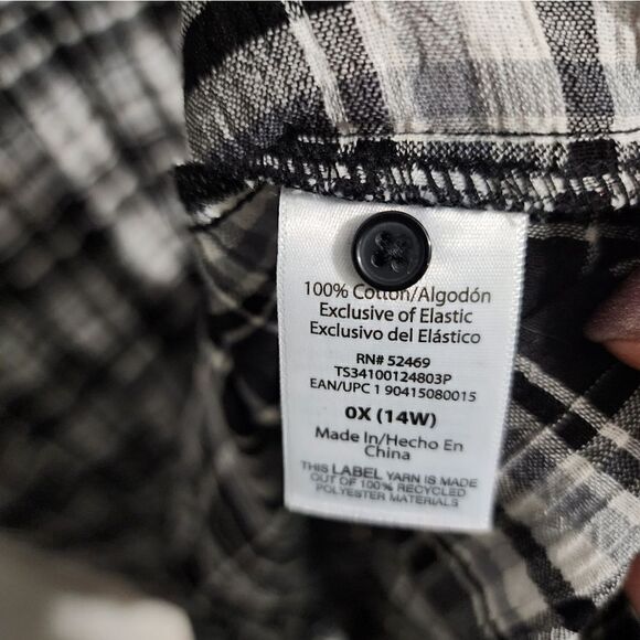 Nwt Terra & Sky Women's Plus Size Tiered Peasant Midi Dress, Cotton 100% - Picture 9 of 12